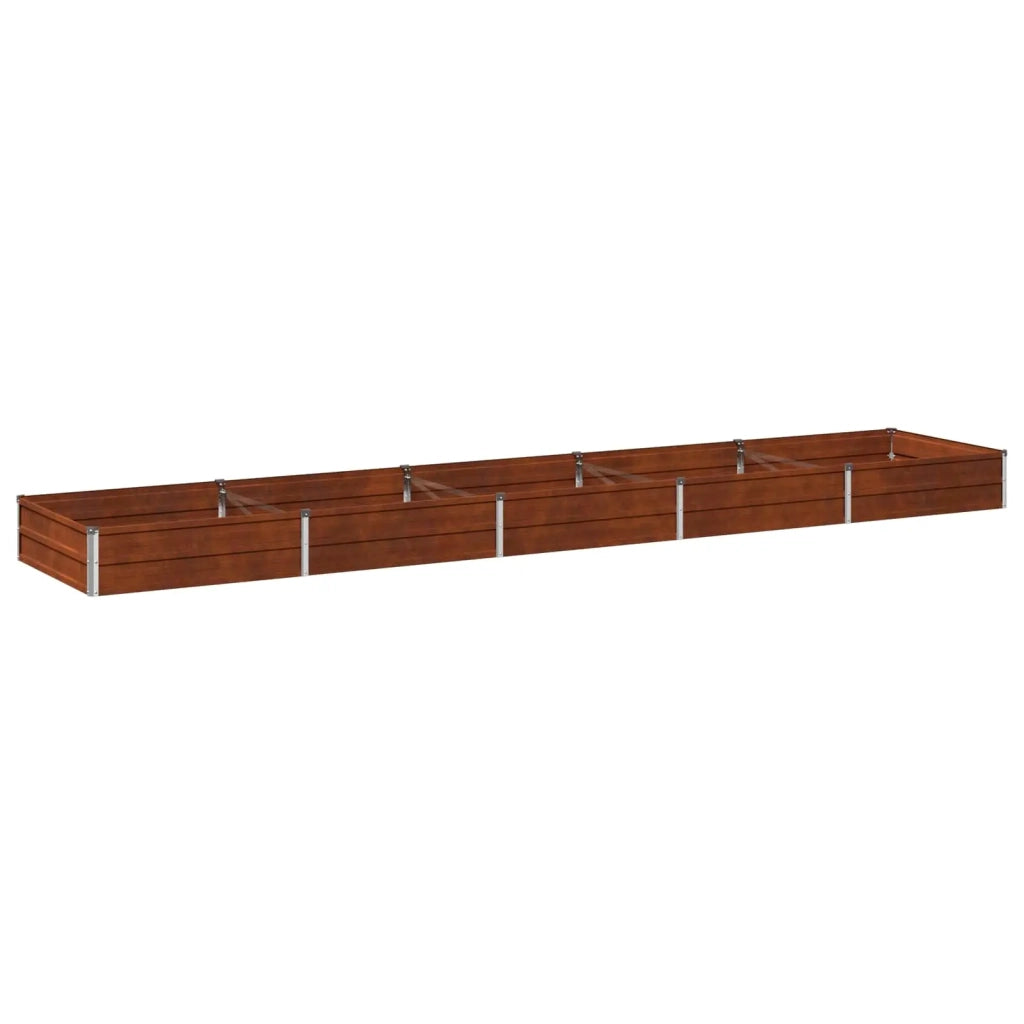 Letto rialzato da giardino Ruggine 400 x 80 x 24 cm cartone 8006512