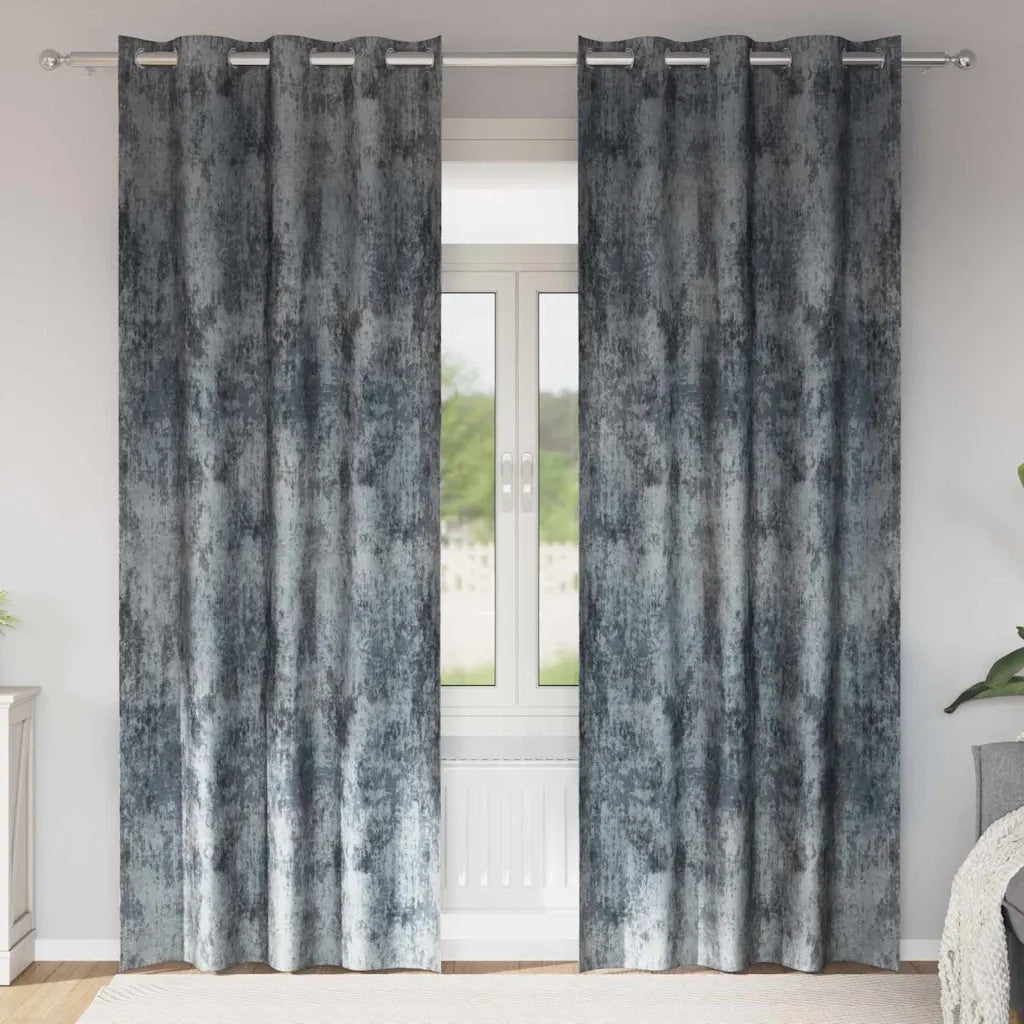 Tende in Velluto 2 pcs Grigio Argento 245 x 140 cm Velluto 4107651
