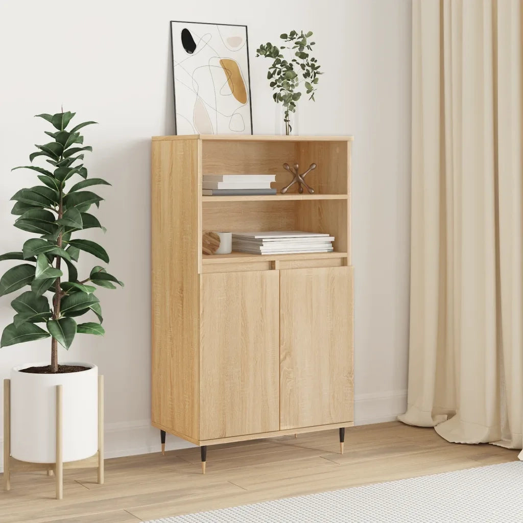 Credenza Rovere Sonoma 60x36x110 cm in Legno Multistratocod mxl 126704