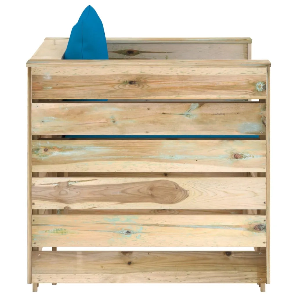 Set Divani da Giardino con Cuscini 2 pz Legno Impregnato Verde cod mxl 42762