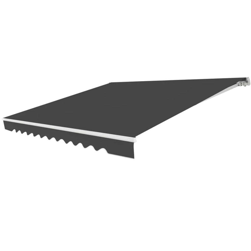 Tenda da sole retrattile 3,6 x 3 m angolo di protezione solare regolabile 5-35° design moderno in alluminio grigio 20_0013635