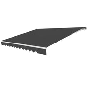 Tenda da sole retrattile 3,6 x 3 m angolo di protezione solare regolabile 5-35° design moderno in alluminio grigio 20_0013635