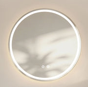 Specchio da bagno rotondo LED Ø80 cm, antiappannamento, dimmerabile, 3 tonalità di luce