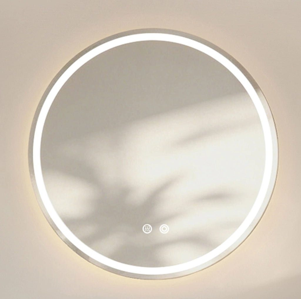 Specchio da bagno rotondo LED Ø80 cm, antiappannamento, dimmerabile, 3 tonalità di luce