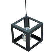 Lampada a sospensione Polux Sweden nera E27 in metallo