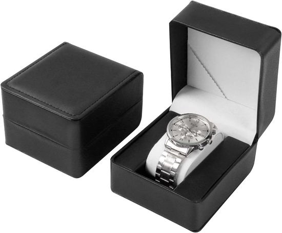 Cassafissa orologio per uomo e donna - cassafissa orologio - nero - pelle PU