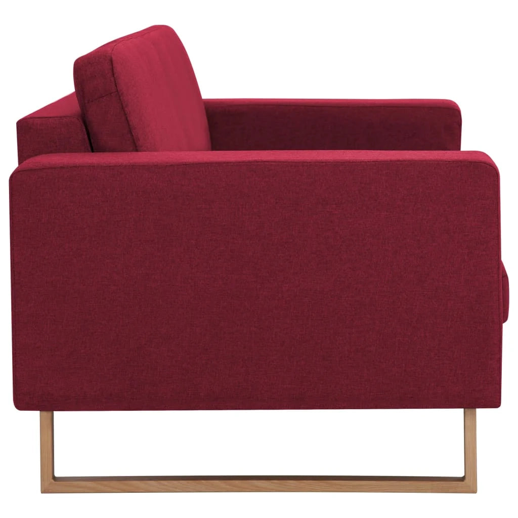 Divano 2 posti per soggiorno salotto arredamento casa tessuto rosso bordeaux 02_0020752