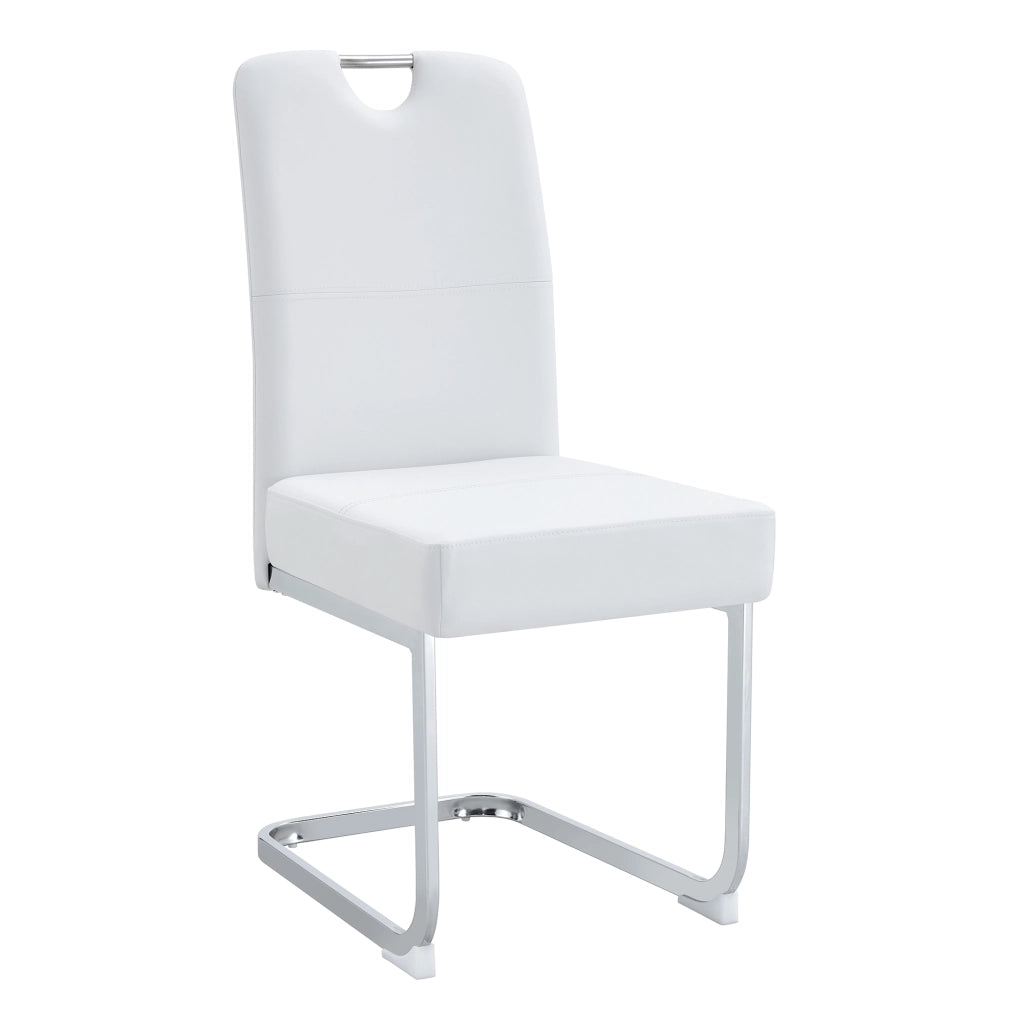 Due sedie da pranzo bianche spesse - Zephmum- Design ergonomico con molle integrate