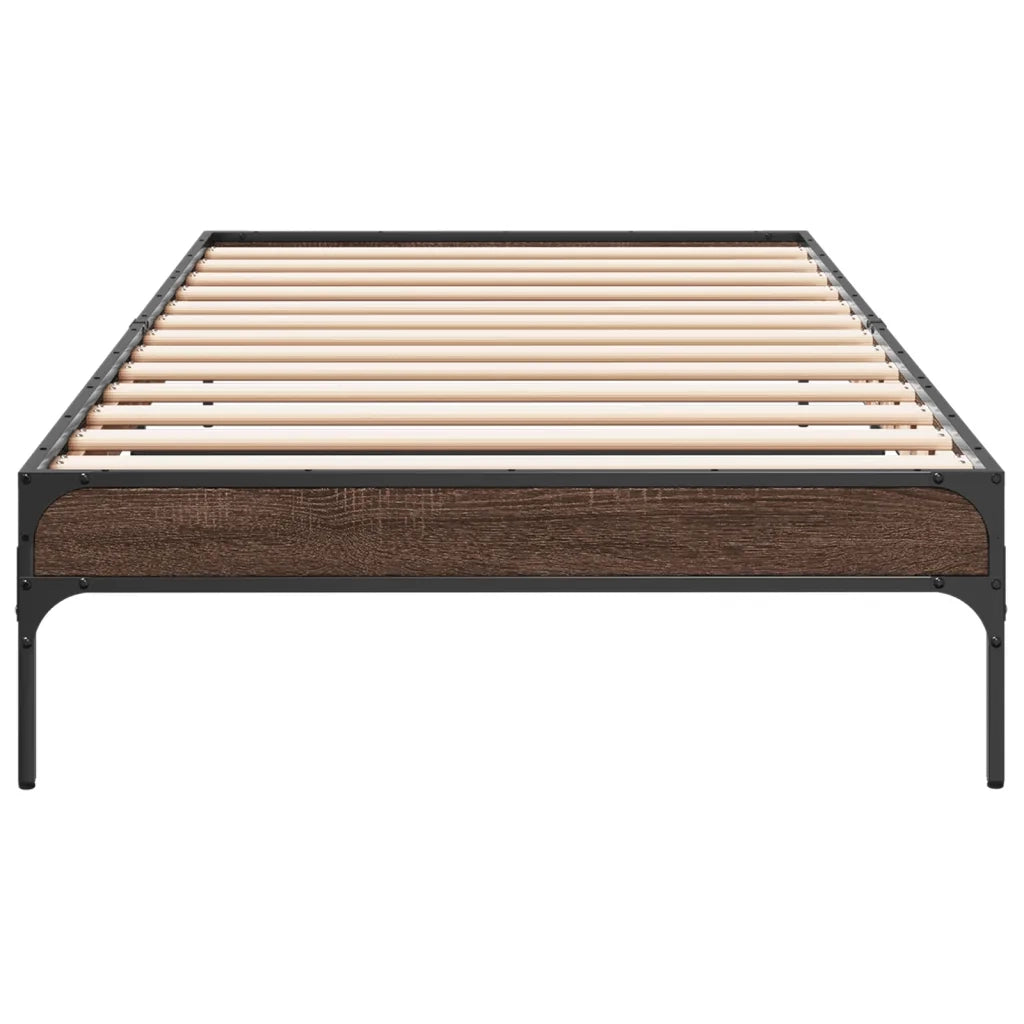 Giroletto Rovere Marrone 90x190 cm Legno Multistrato e Metallo