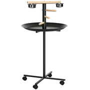 Mangiatoia per uccelli con 2 vaschette in acciaio inox ¨C zephmum ¨C grigio 60x111 cm