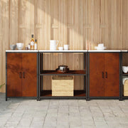 Set di Stoccaggio per Cucina con lo scaffale 3 pcs Ruggine 3392672