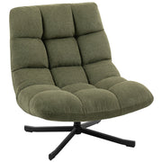 Poltrona girevole ¨C Minimal ¨C verde, chenille, gambe in acciaio incrociate