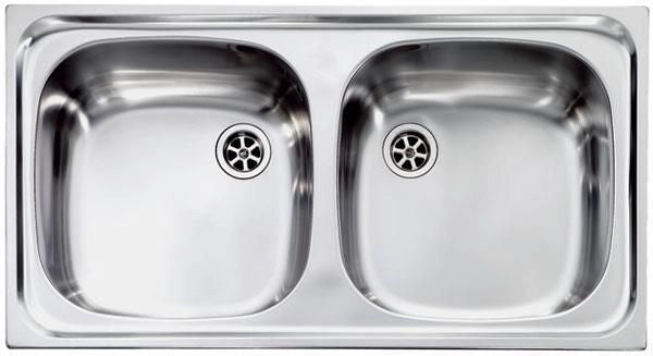 CM Aurora 79 x 42 2V Lavello ad incasso Rettangolare Acciaio inossidabile