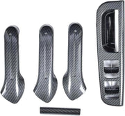 Set di 5 Copricoppe per Porte Interno - Tessuto in Fibra di Carbonio - Stickers di Decorazione per Auto - Sostituzione per Mk4.