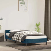 Giroletto con Testiera Blu Scuro 90x190 cm in Vellutocod mxl 119507
