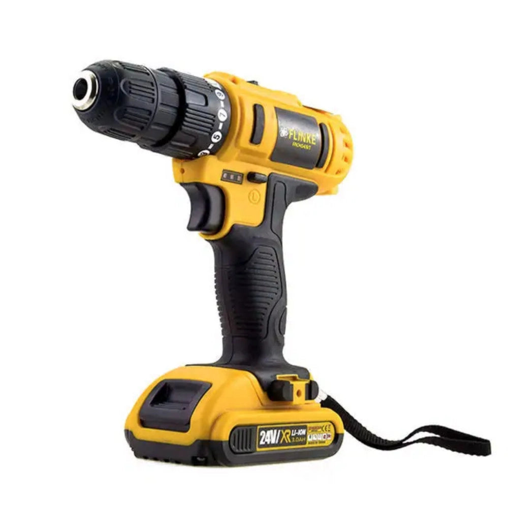 Trade Shop - Set 78 Pz Trapano Avvitatore A Batteria 24v Litio Ricaricabile Accessori Valigia -