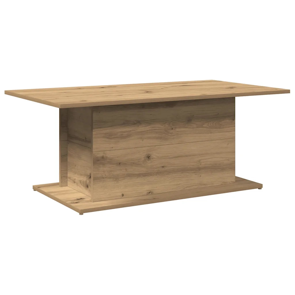 Tavolino Salotto-Tavolino da soggiorno-Tavolo Rovere Artigianale 102x55,5x40cm in Truciolato