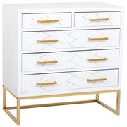 Cassettiera 4 cassetti legno e metallo 80x39,5x81h cm
