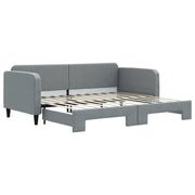 Divano letto | Sof¨¤ letto | Letto singolo Estraibile Grigio Chiaro 90x200 Tessuto