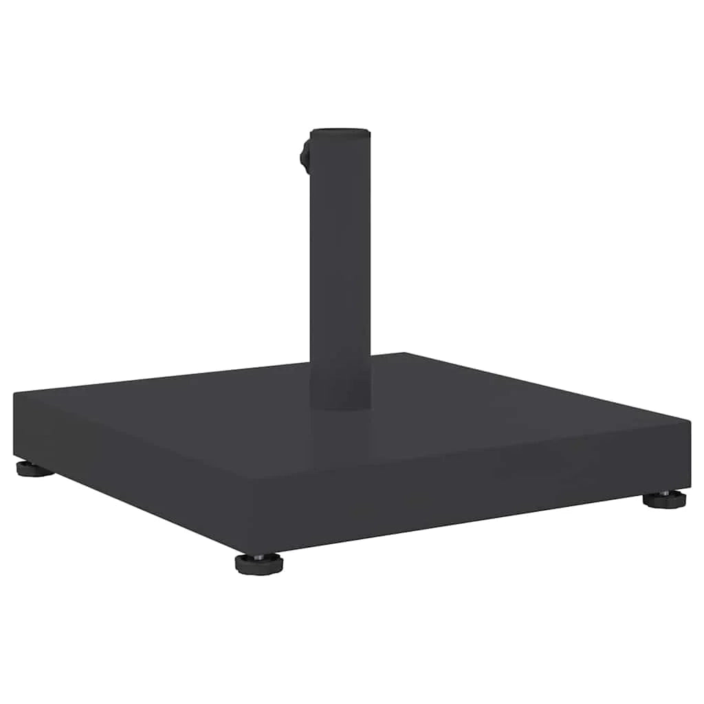 Base quadrata moderna per ombrellone da giardino e patio 45 x 45 x 31,5 cm in acciaio grigio scuro 02_0058931