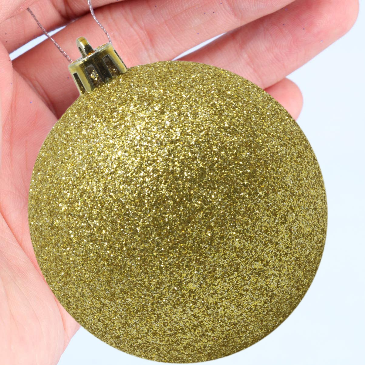 Set 48 Palline Decorative Ø 7 cm per Albero di Natale Dorate