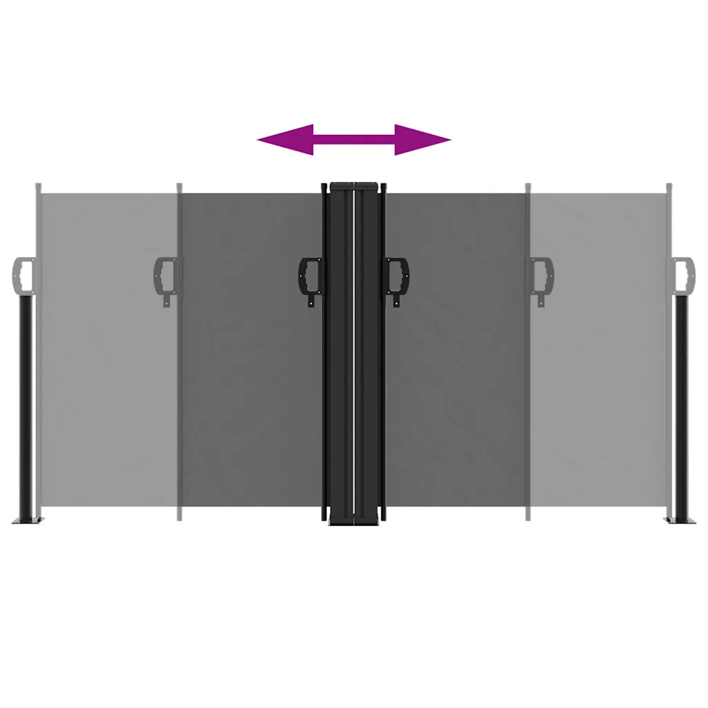 Tenda da Sole Laterale Retrattile-Tenda parasole per balcone Antracite 120x1000 cm 830186