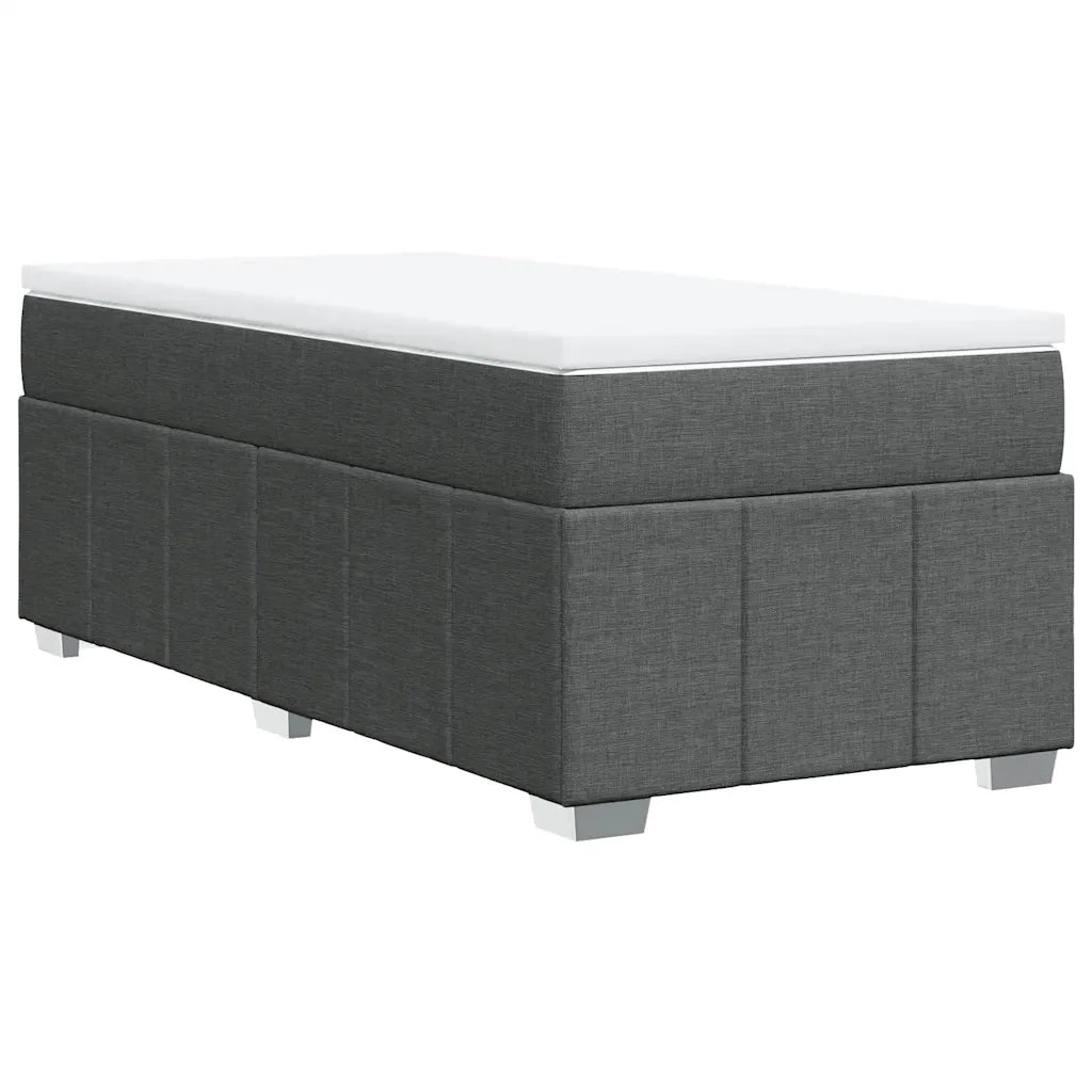 Giroletto a Molle con Materasso Grigio Scuro 100x200 cm Tessuto 3285450