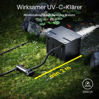 CUV-318 Chiarificatore acqua per laghetti Filtro luminoso 18W