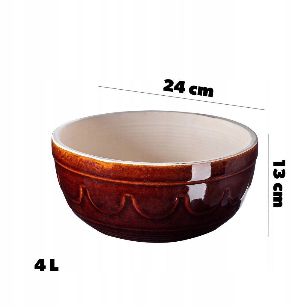 Ciotola da miscelazione in gres KADAX Makutra da 4 litri, 24 cm