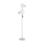 Piantana Moderna Polly Metallo Argento 2 Luci E27