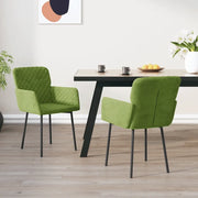Sedie da Pranzo 2 pz Verde Chiaro in Velluto cod mxl 24419