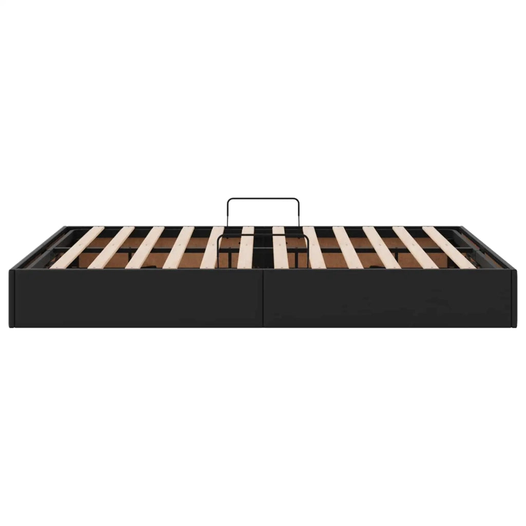 Letto ottomano Nero 140 x 200 cm Pelle Sintetica 3442774