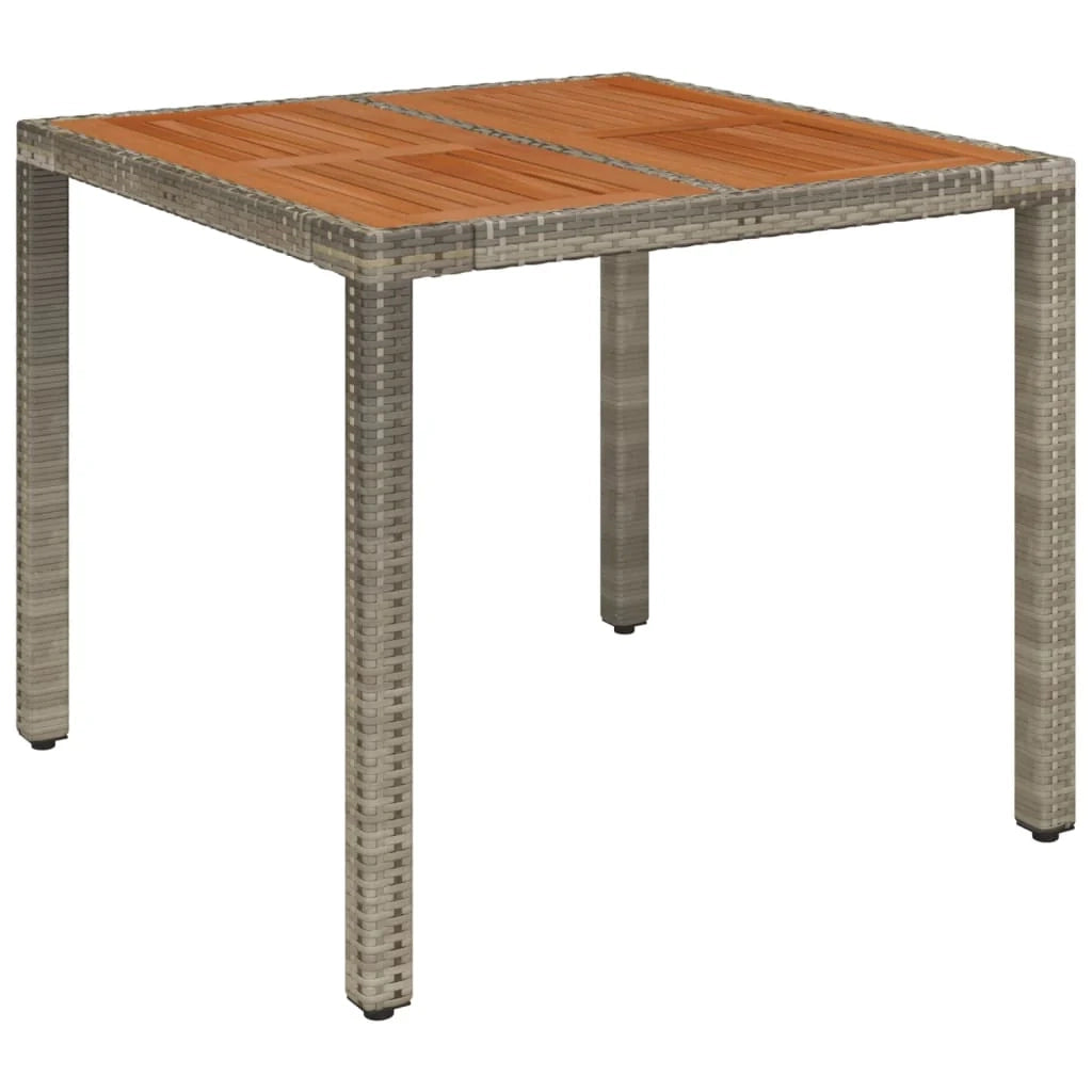 Set da pranzo da giardino 3 pezzi mobili da esterno con cuscini grigi 02_0013589