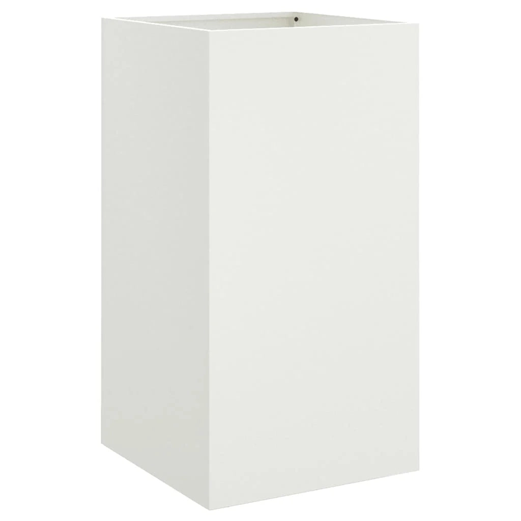 Fioriera rialzata per piante fiori terrazza giardino 42 x 38 x 75 cm acciaio bianco 02_0037597