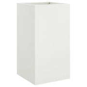 Fioriera rialzata per piante fiori terrazza giardino 42 x 38 x 75 cm acciaio bianco 02_0037597