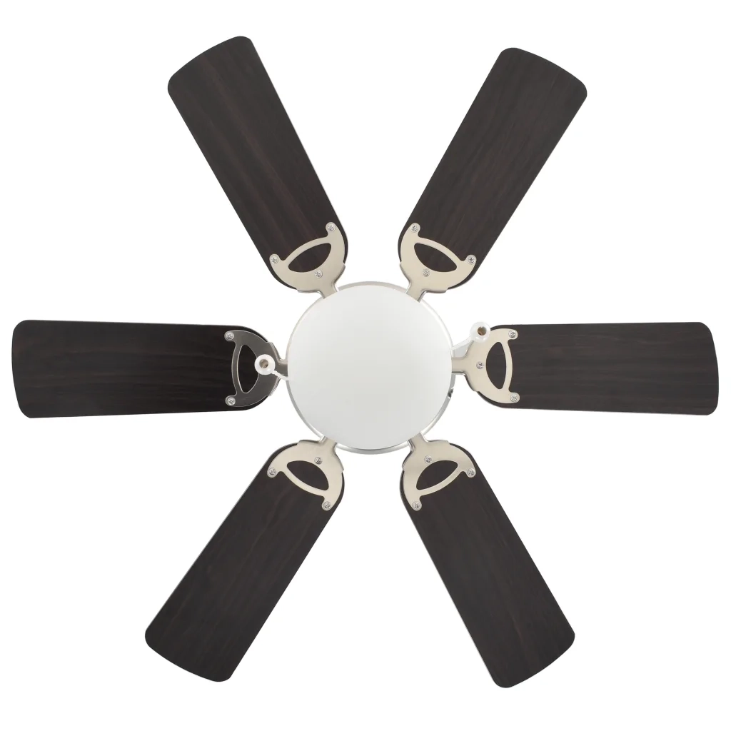 Ventilatore da Soffitto Decorato con Luce 82cm Marrone Scuro 50537