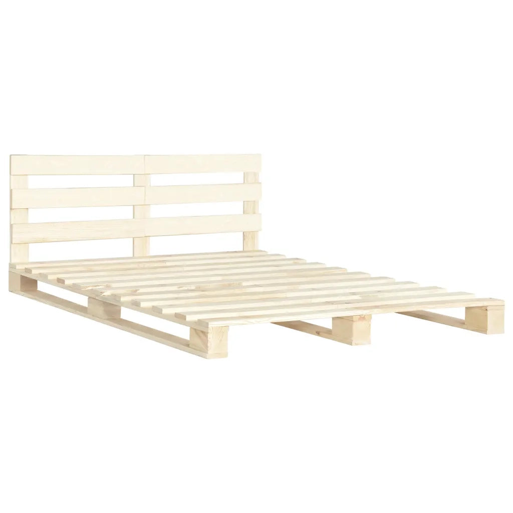 Giroletto in Pallet di Legno Massello di Pino 180x200 cm 285246