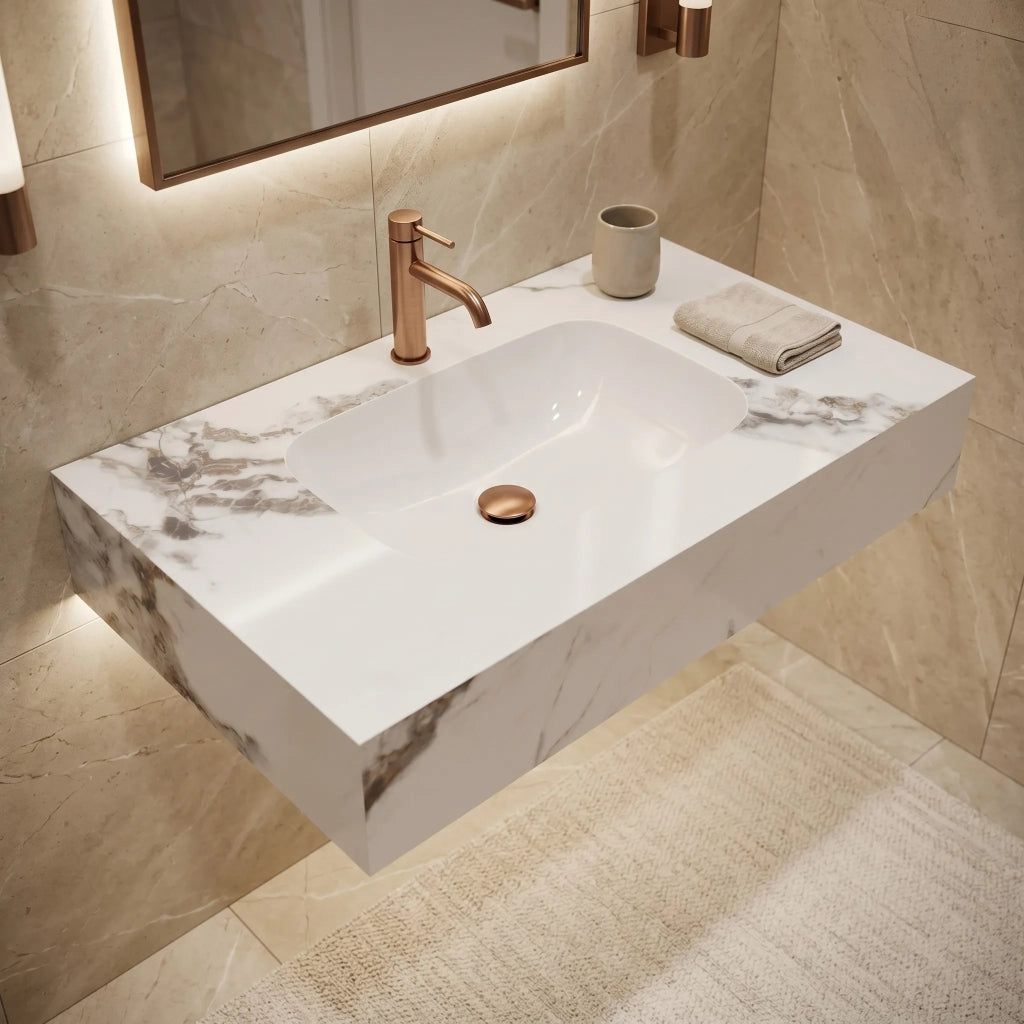 Lavabo Sospeso Rea Aresa Cold Jade 80