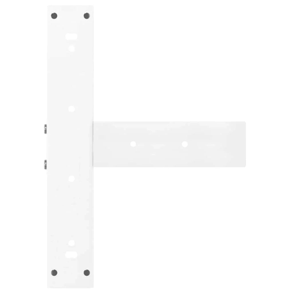 Set di 2 gambe regolabili a T per tavoli da bar per piani da 40 x 35 x 100 cm acciaio verniciato a polvere bianco 02_0057349
