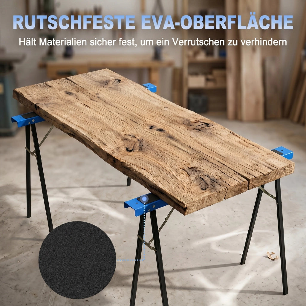 Cavalletto da carpentiere pieghevole ¨C zephmum ¨C Blu e Nero
