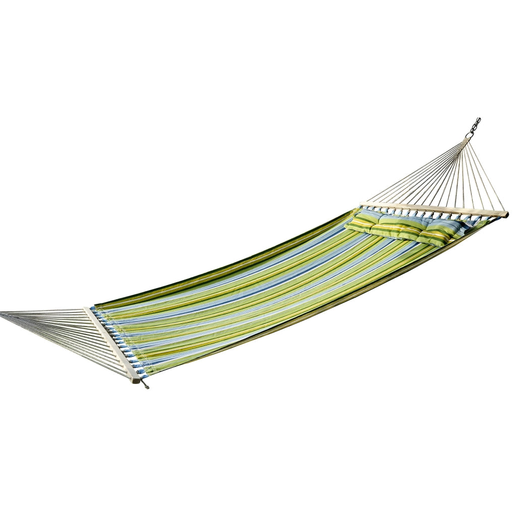 Amaca da giardino per 2 persone ¨C zephmum ¨C righe blu e verdi 3,4x1,4m