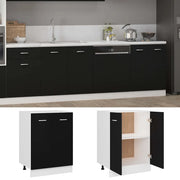 Pensile da cucina | Armadio Inferiore ¡°Lyon¡± Nero 60x46x81,5 cm