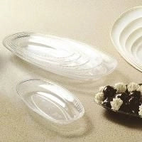 Set 5 Pezzi Vassoio Alimentare in Plastica Ovale 38 x 20 x 4 cm