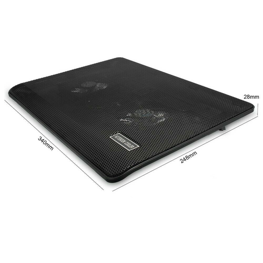 Trade Shop - Base Supporto Raffreddamento Dissipatore Per Notebook Pc 2 Ventole Usb S2 -