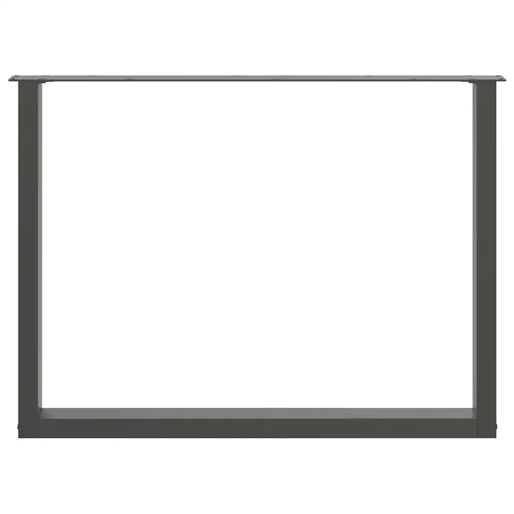 Gambe per tavolo da pranzo a forma di U 3 pz Antracite 100x(72-73) cm Acciaio 4013214