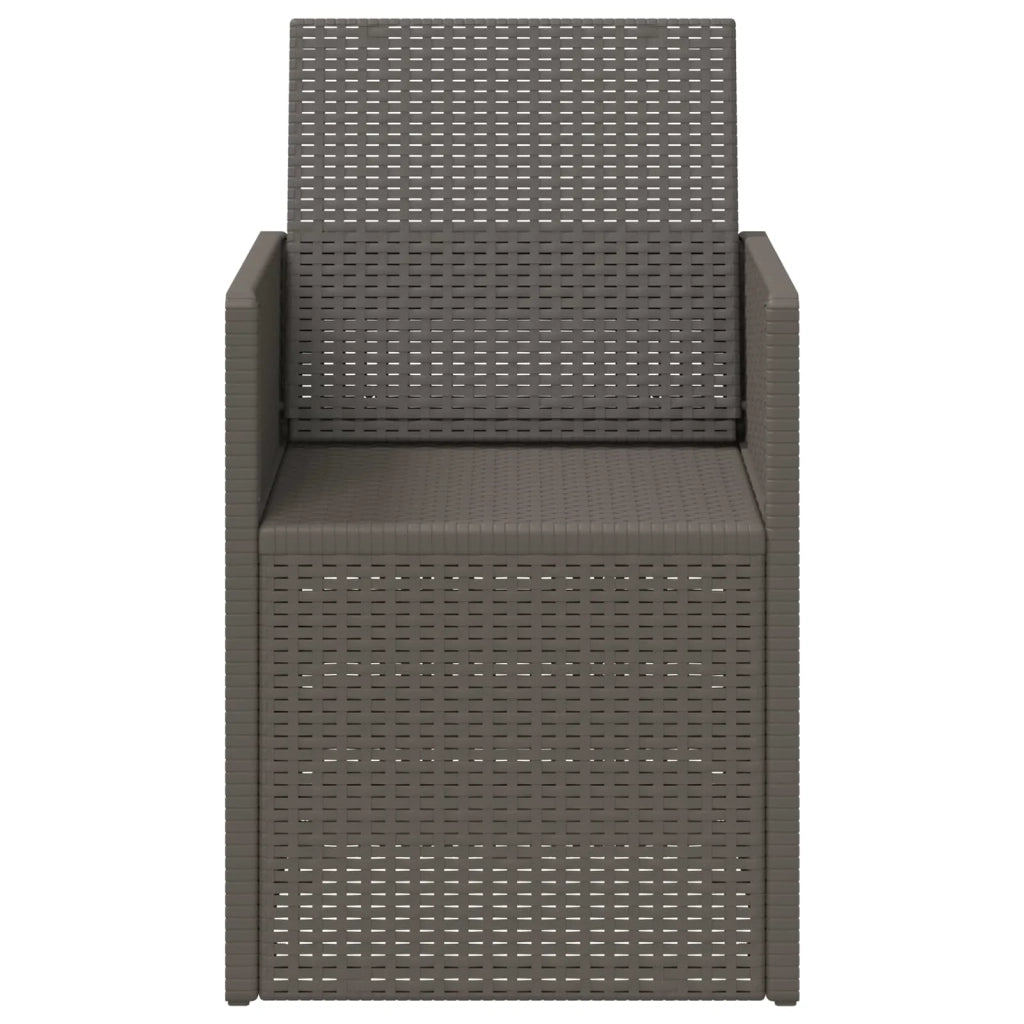 Sedie da pranzo da giardino 2 pcs Grigio Chiaro PP 899964