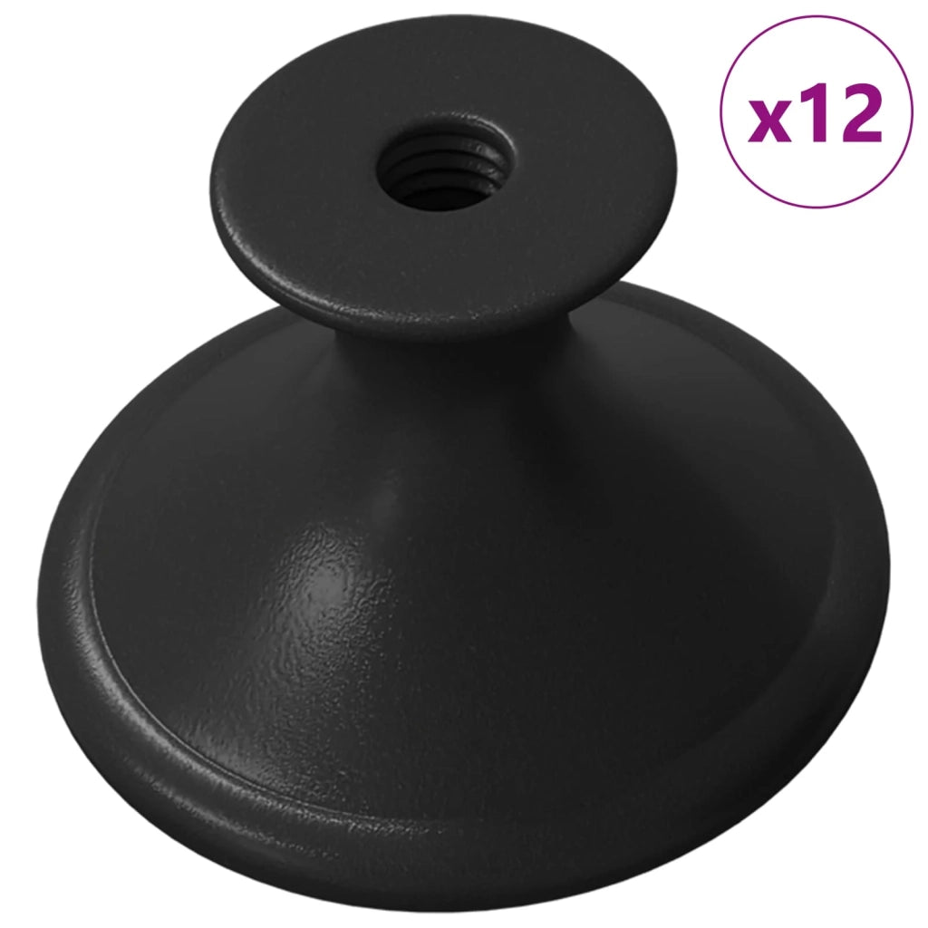 Manico 12 pcs Nero Ø30 mm Alluminio 864705