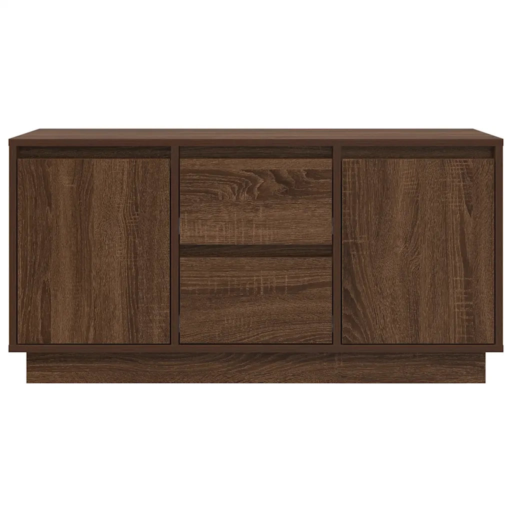 Mobile Porta TV con Luci LED Rovere Marrone 100x41x50 cm