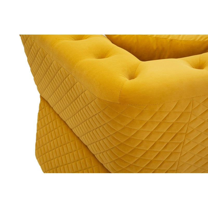 Divano Emy Senape Con Cuscini cm 162x83x76