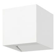 Applique Esterno Contemporanea Calpino 3 Alluminio Bianco Vetro Led